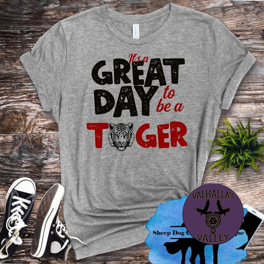 great day tiger black and red tshirt