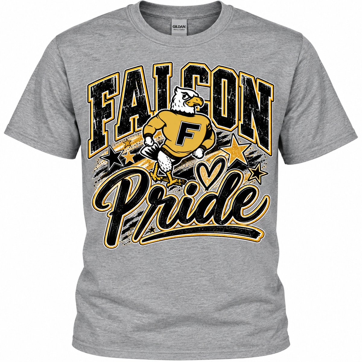 Fayette Falcons Pride hearts and stars