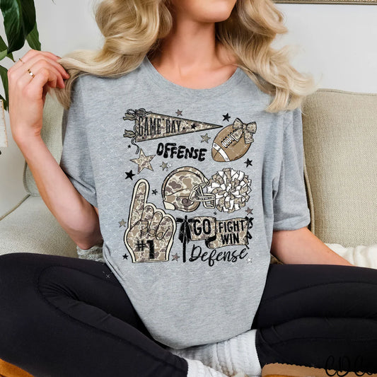 Game day camo t shirt