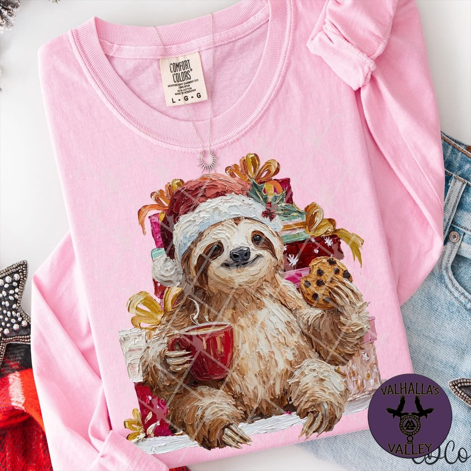Christmas Sloth T shirt