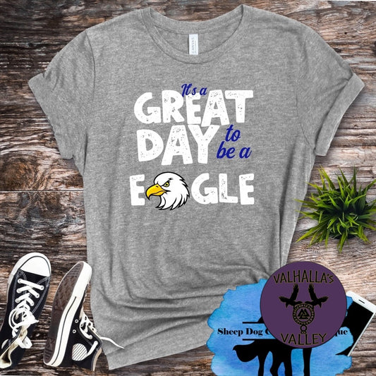 great day Eagle blue and white tshirt