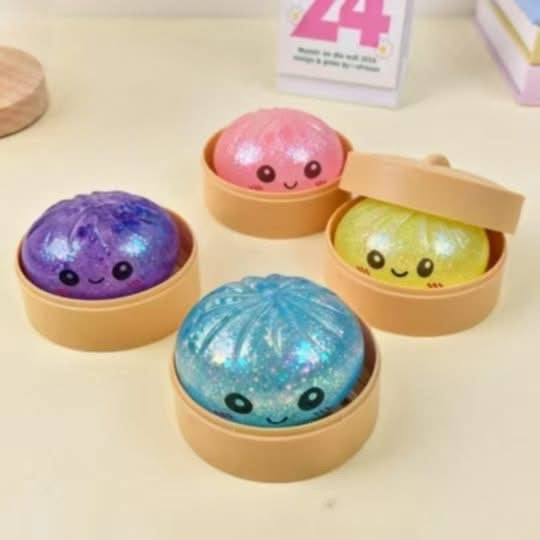 Mystery Dumpling squishies glitter