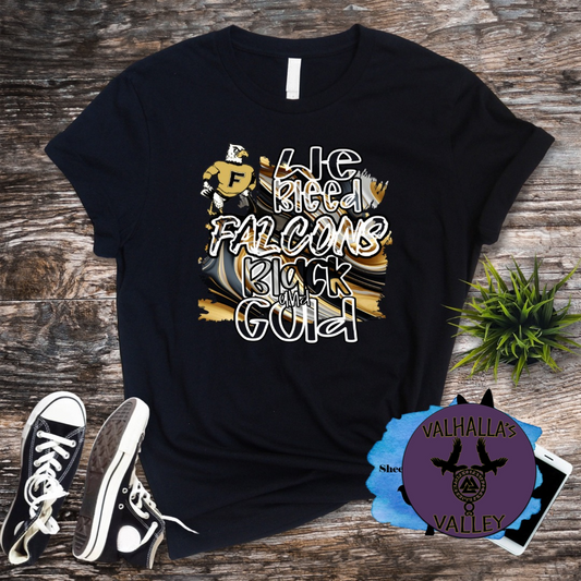 Bleed Falcons black and gold  T shirt