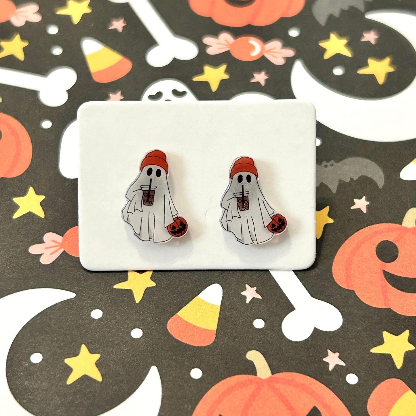 Coffee Ghost Earrings
