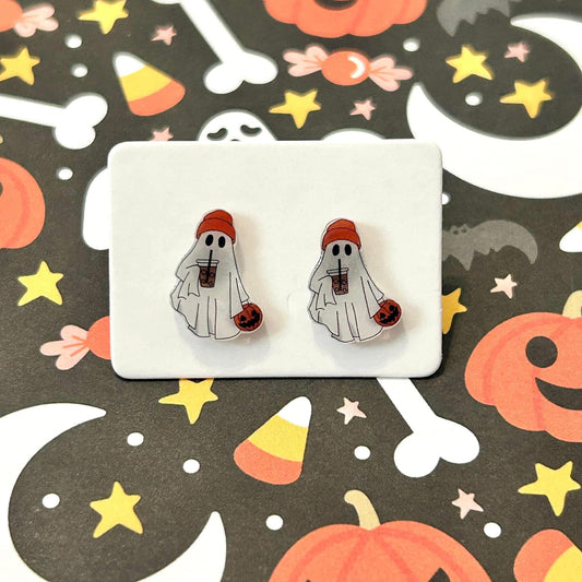 Coffee Ghost Earrings
